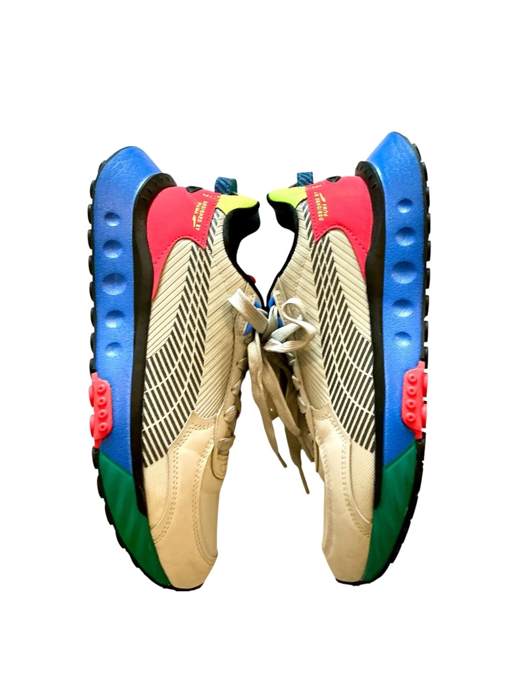 Puma Wild Rider Last Hunter with Neon Pink, Blue & Green Accents Size 7C - Picture 7 of 11